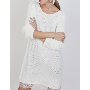 Vestido punto con lazo espalda