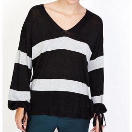 Jersey negro y plata brillante