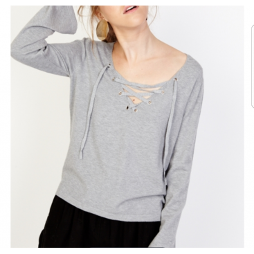 Jersey escote trenzado