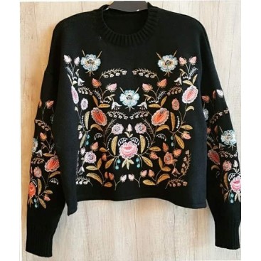 Jersey bordado flores