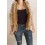 Cardigan beige con pelo