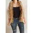 Cardigan beige con pelo