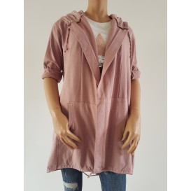 Chaqueta capucha lentejuelas