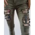 jeans verde roto