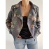 Chaqueta de flores gris