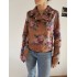 Chaqueta de flores camel